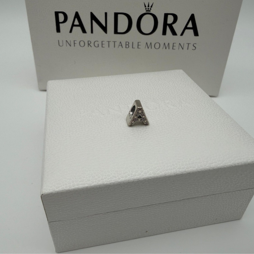 Pandora Letter A Alphabet Charm - Sterling‎ Silver S925 Initial - NWT - Picture 2 of 4